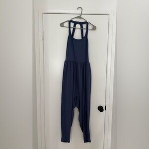 HALARA Navy Blue Harem Jumpsuit with Strappy Back